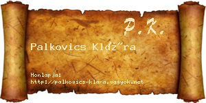 Palkovics Klára névjegykártya